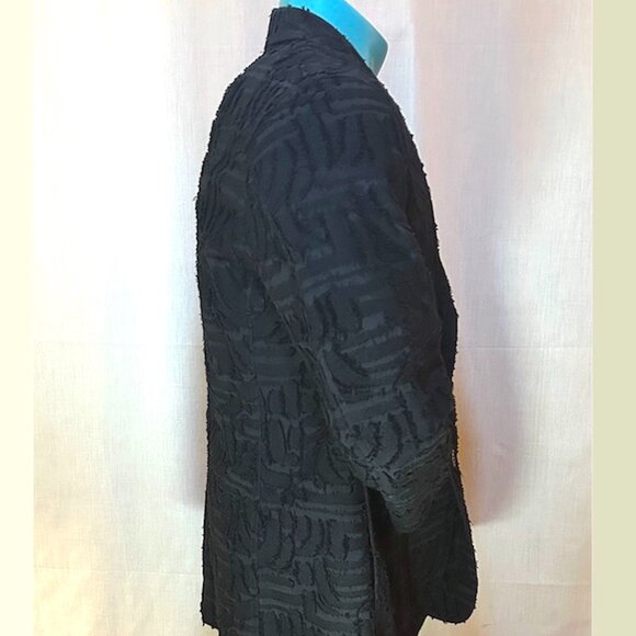 ISSEY MIYAKE MEN, "Final Markdown" Black Jacket Blazer, 2 Buttons, Size 4 - L - Picture 4 of 9